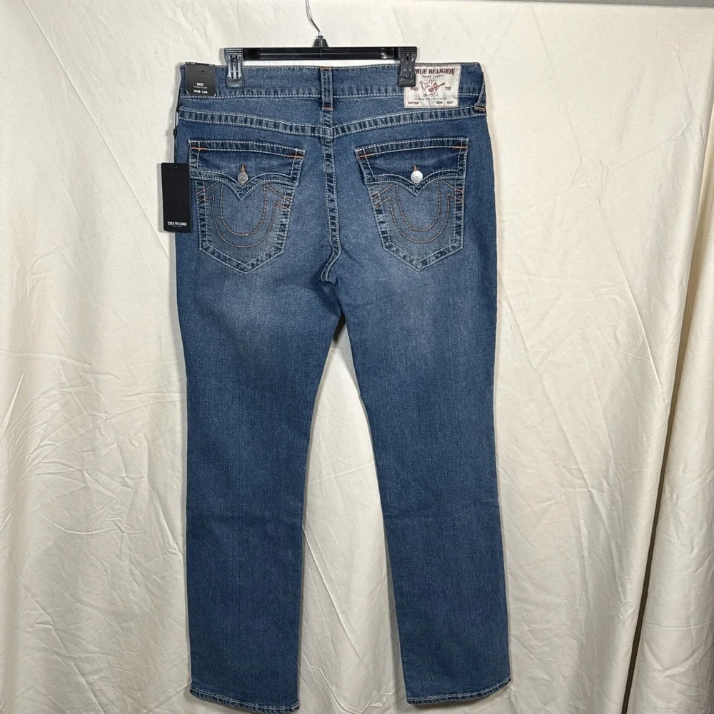 True Religion Ricky Relaxed Straight Jeans Men's W36 L34 Flap Pocket‎ NWT